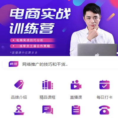 定边电商培训小程序开发